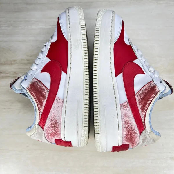 Nike Air Force 1 Shadow White University Red Sneakers CI0919-108 Womens 7 - Image 7
