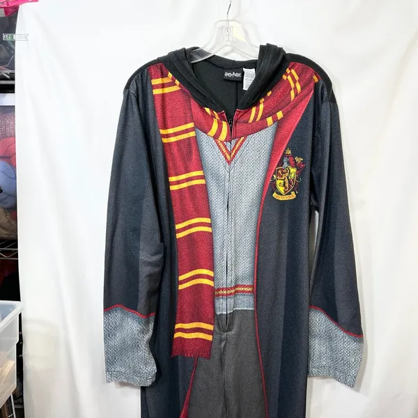 Harry Potter Large Pajama Suit Adult Gryffindor Hooded‎ Cosplay Halloween 977 - Image 2