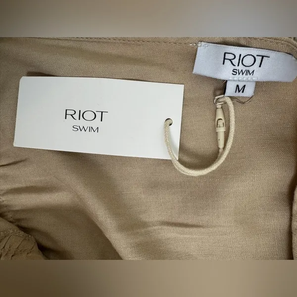 RIOT SWIM Calli Ruched Front Tie Maci Dress Size Medium. J-15 - Image 11