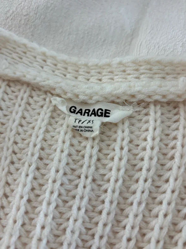Garage Cream Knit Cardigan - Image 5