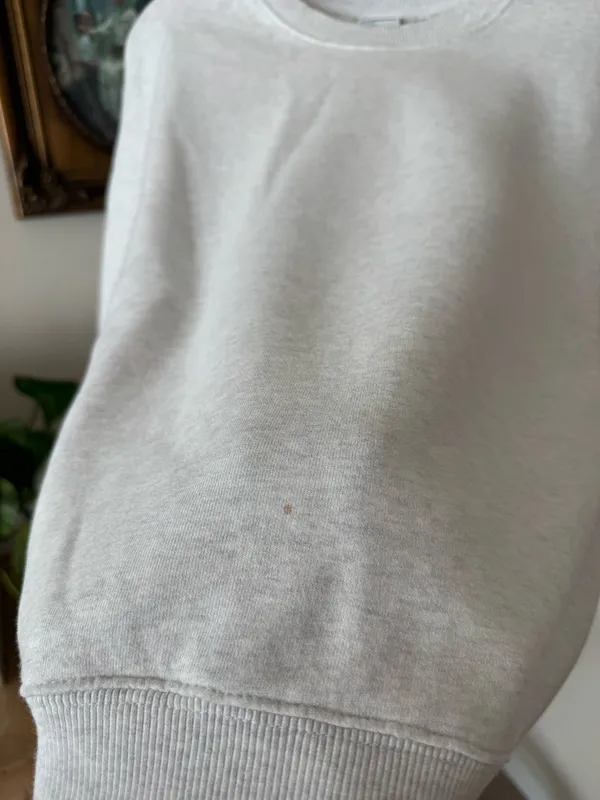 Aritzia Fleece Grey Crewneck Sweater - Image 6