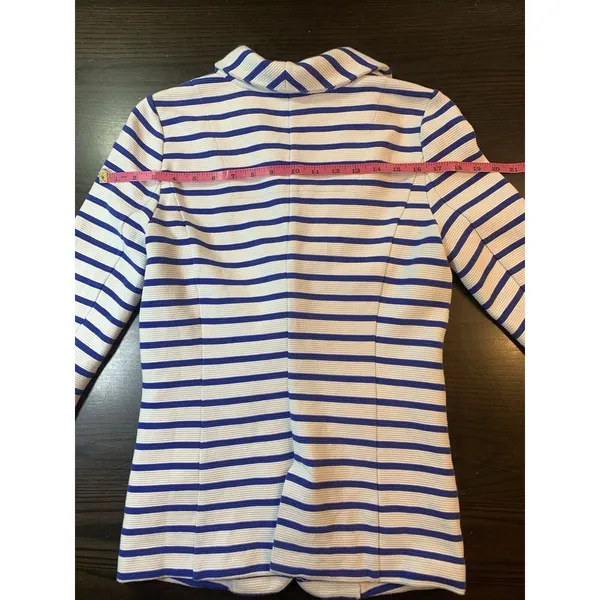 Hatley Nautical‎ Striped Jacket Blazer Womens Small Stretch Preppy Country Club - Image 16