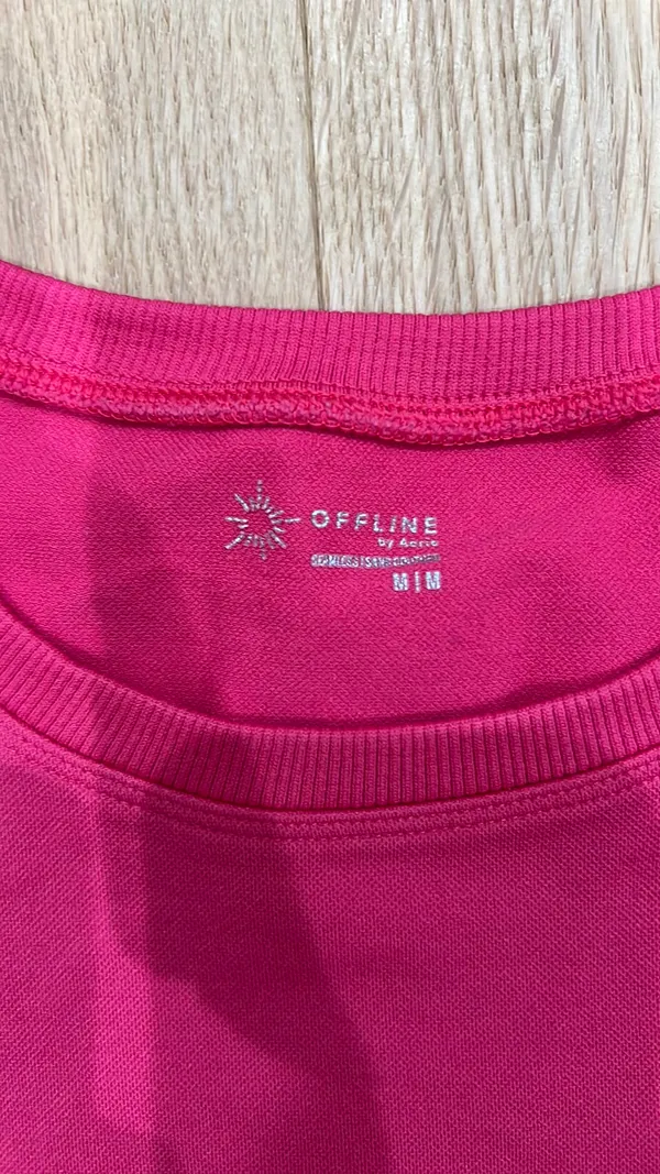 Aerie Hot Pink Cropped Top OFFLINE by Crop - Image 2