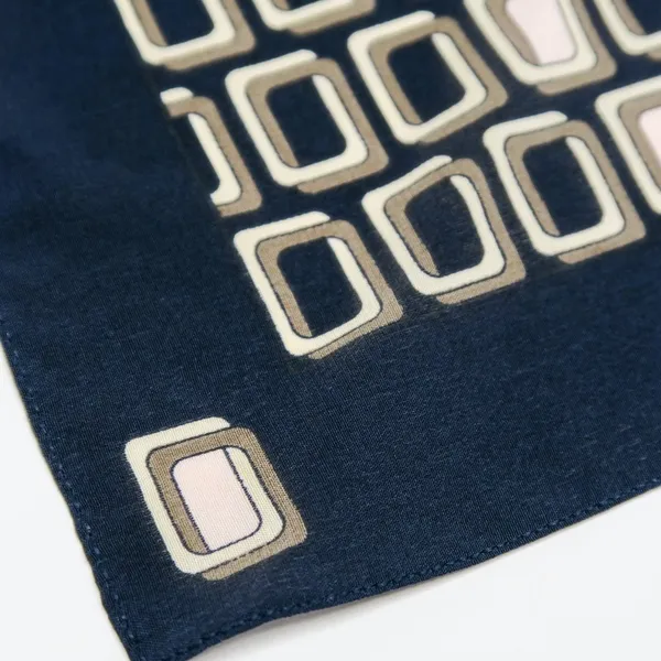 Vintage 80s Casual Corner Geometric Silk Square Scarf Wraps - Image 5