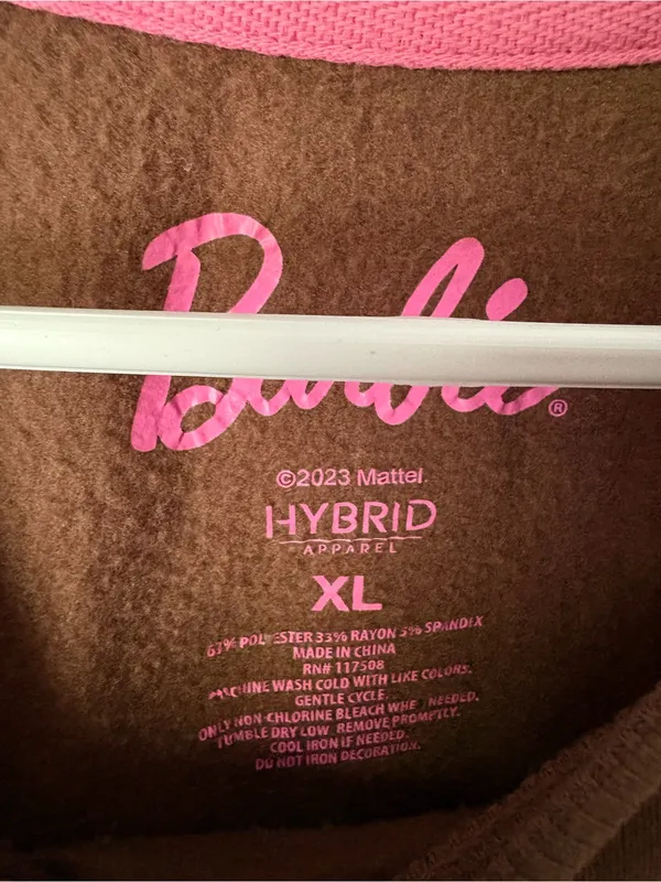 Barbie Hybrid Apparel Womans sz XL Graphic Sweatshirt Cozy pullover crew neck - Image 4