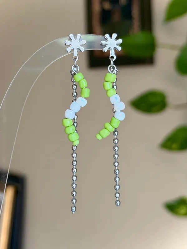Handmade cute Kawaii y2k grunge funky dangle earrings🌼 - Image 2