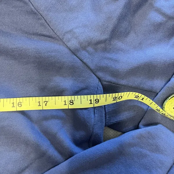 Gymshark Cropped Hoodie Sweatshirt Womens Medium Blue Athletic Workout - Image 4