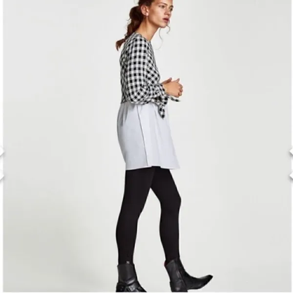 Zara Gingham Plaid Block Dress - Image 5