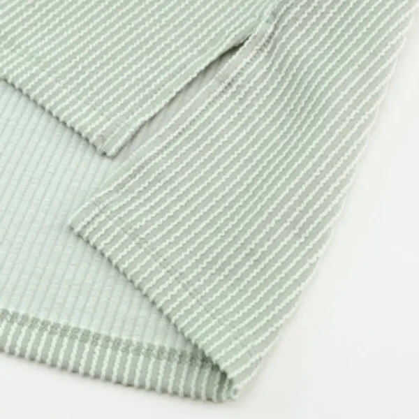 NEW Pale Green Ribbed Oversized Slouchy Roll Tab Sleeve Top Size Small - Image 13