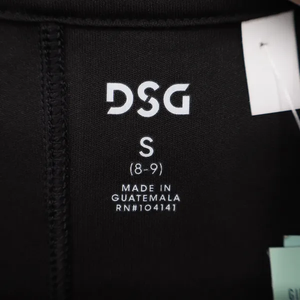 DSG Girls Movement Tee Pure Black Short Sleeve Athletic Top Size S 8-9 - Image 3