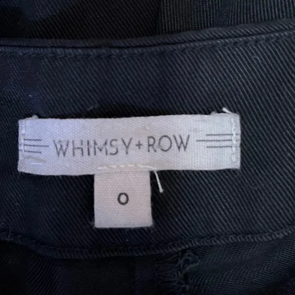 Whimsy + Row Black High Rise Pleated Cropped Wide Leg Dress Pants Size 0 - Image 4