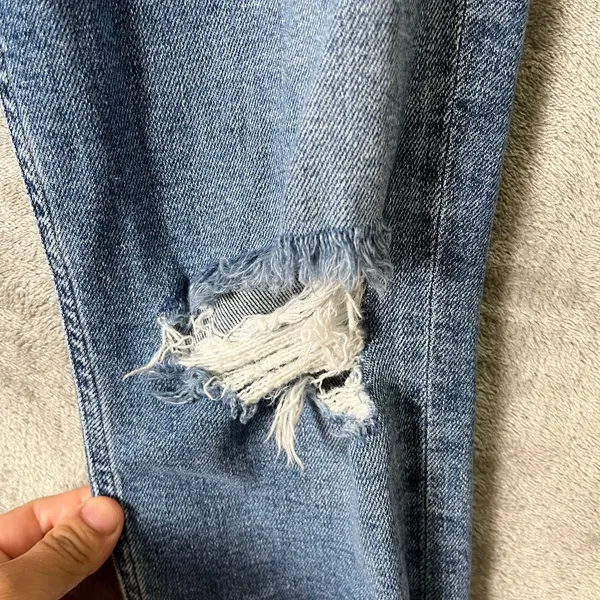 AGOLDE‎ Nico High Rise Slim Shorline Distressed Crop Jeans 26 Classic Minimalist - Image 8