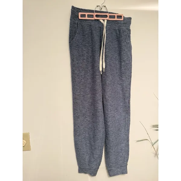 Offline by Aerie Snow Day Jogger Sweat‎ pants Textured Blue Drawstring Women L - Image 2