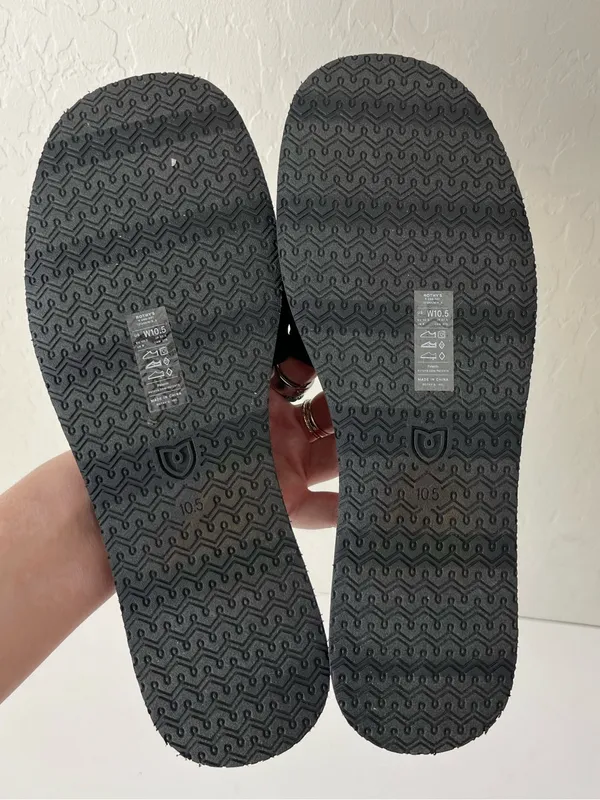 Rothy’s The Slide Sandal Sandy Crochet Black Size 10.5 New NWOB - Image 4