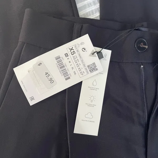 Black ZARA Dress Pants Wide-Leg - Image 2