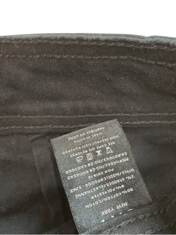 OAT New York Women’s 2 26 Short Black Coated Stretch Wide Leg Raw Hem Jeans NWOT - Image 8