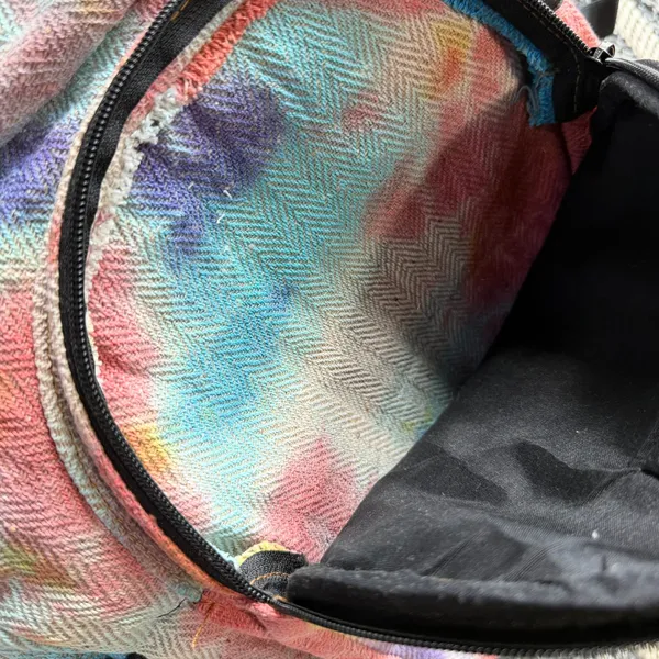 Rising International Made in Nepal Hemp Backpack - Tie Dye - Image 3