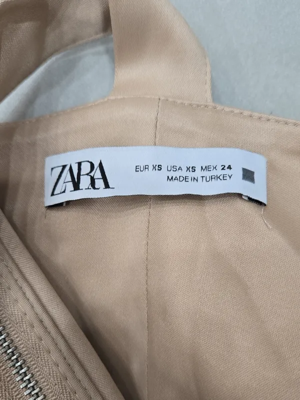 Zara Beige Satin-effect Cropped Bustier Corset Top Size XS - Image 8