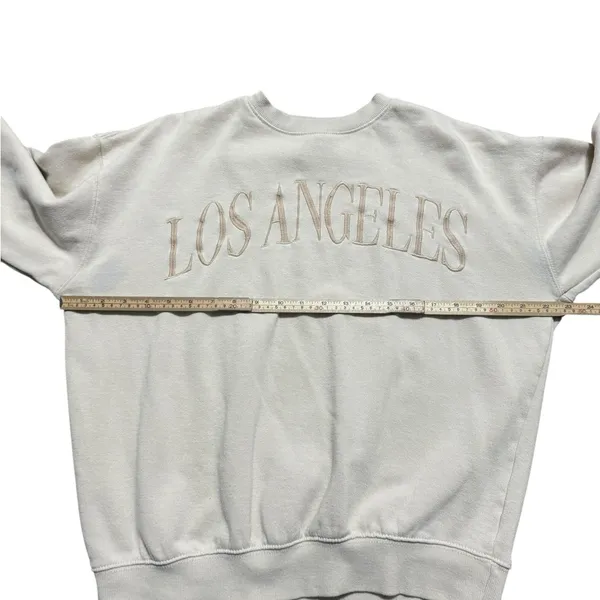 Reflex Cream Los Angeles Women’s Sweatshirt Sz S minimalist 90s y2k graphic‎ - Image 6