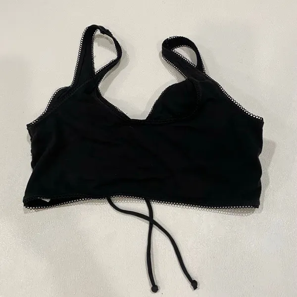 Free Press Black Lace Up Bustier Bralette Top Size S Y2K Boho - Image 4