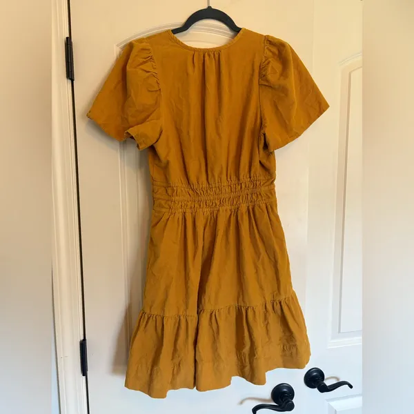 Anthropologie Golden Mini Dress - Image 2