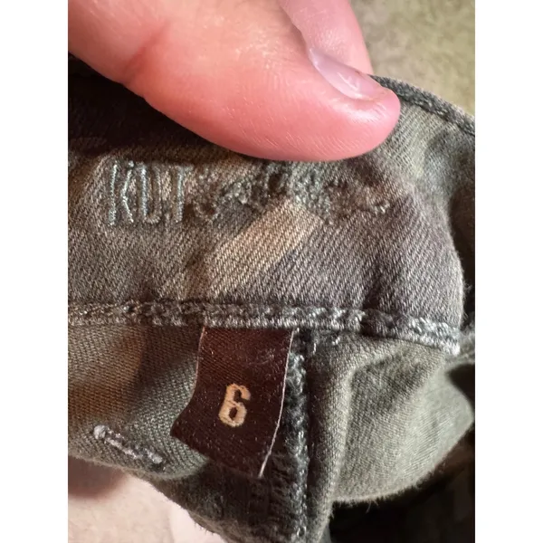 KUT from the Kloth Ankle Skinny Camo Pants Grey Size 6 Utility Zipper Hem - Image 6