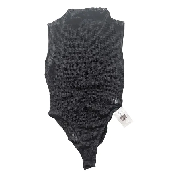 NWT Black Sheer Lace Mock Neck Bodysuit XS‎ - Image 5