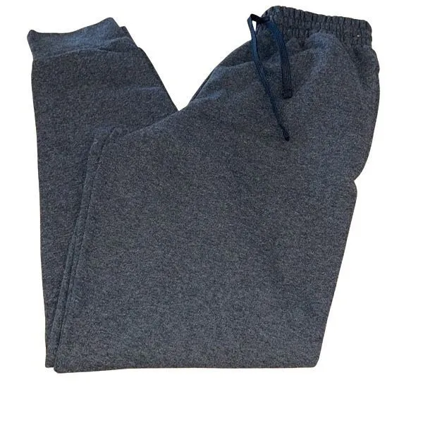Jerzees Nublend Adult Unisex Heather Fleece Elastic Waist Jogger Sweatpants Gray - Image 2