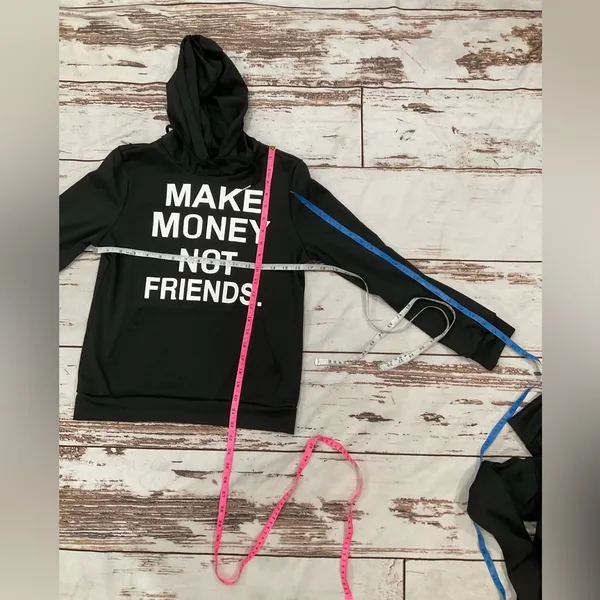 Make Money Not Friends Hoodie And Pants‎ Set - Image 3