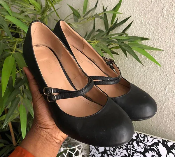 Black Mary Jane MaryJane 3” ballet flats heels pumps. - Image 2