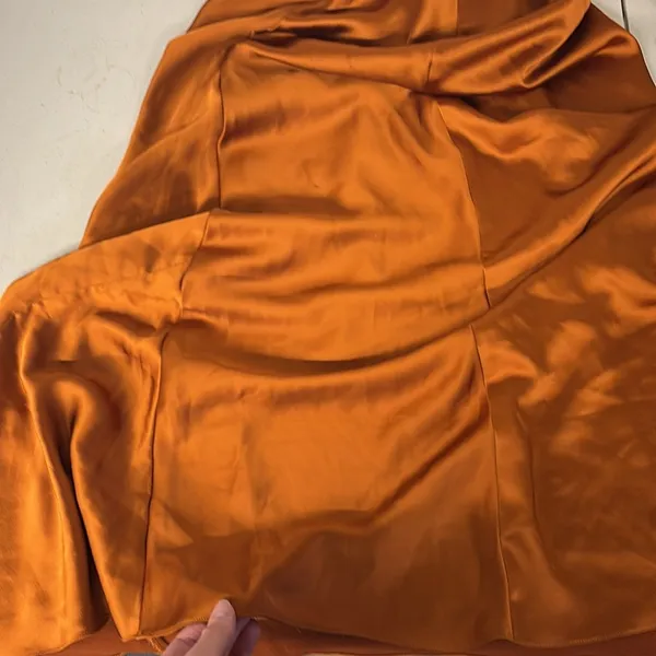2 Obando collective copper orange silky one shoulder sleeveless maxi long - Image 9
