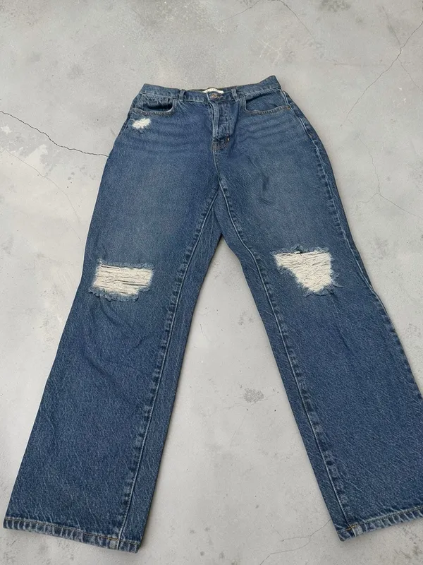 PacSun High Rise Straight Distressed Jeans Size 26‎ - Image 2
