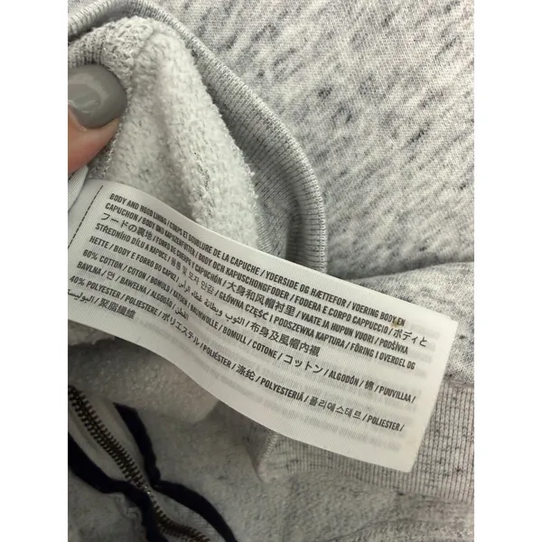Abercrombie & Fitch Y2K Heathered Grey Full Zip Hoodie Sweatshirt Women's Small - Image 4