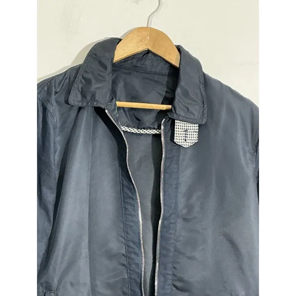 Womans Armani Exchange Navy Blue Zip Up Windbreaker Jacket Small - Image 2