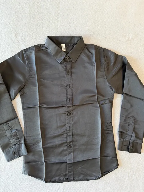 Women's Button Down Slim Black Long Sleeve Blouse Size M #260833 - Image 3