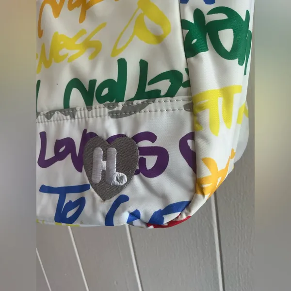 Rare HTF Vintage Y2K Harajuku Lovers Nylon Gwen Stefani XLarge Tote Handbag Bag - Image 5
