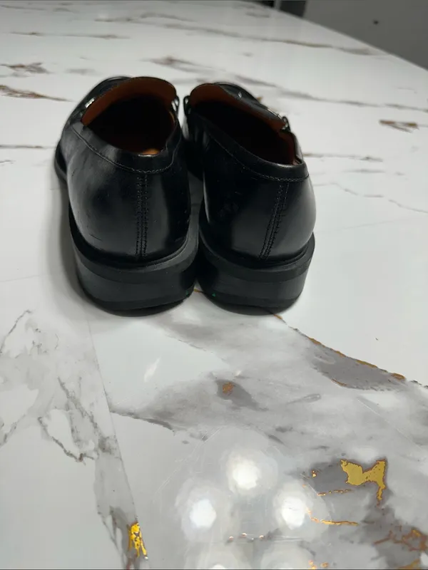 Classic Black Leather Women's Moccasins Size 10 - Image 5