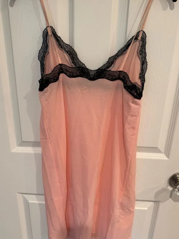 Calvin Klein Pink Lace-Trim Slip Dress - Women Intimates - Image 2