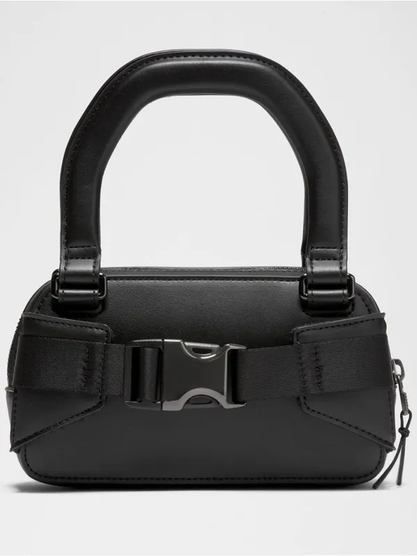 NWT Lululemon x SLNSH Collection Leather Alt. Top-Handle Mini Belt Bag - Black - Image 3