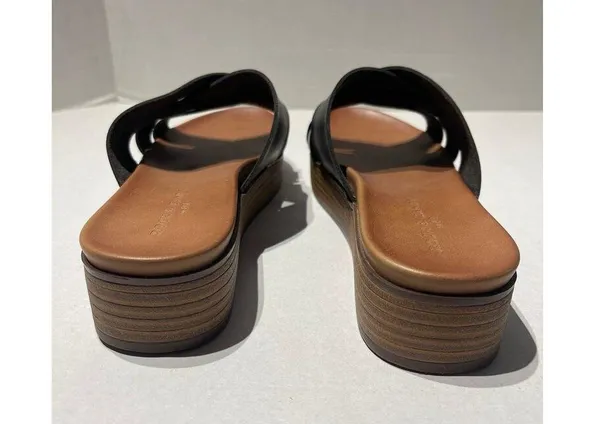 Rock & Candy Calilea Slide Sandals Black Faux Leather Size 9.5 New - Image 5