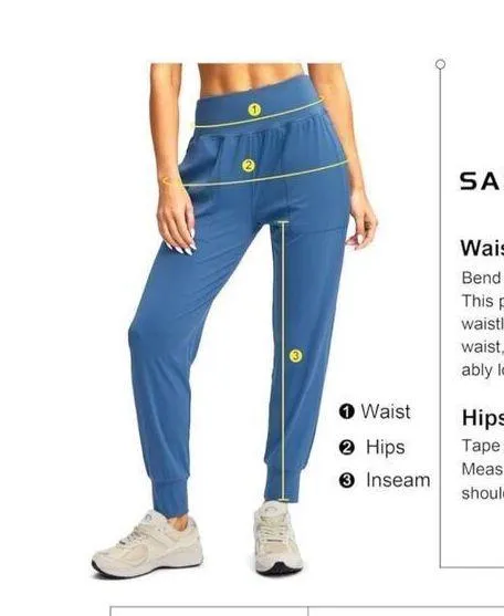 NEW Joggers Pockets High Waisted Athletic Pants Jogger Pants L - Image 4