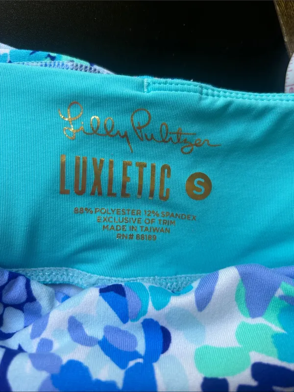 Lilly Pulitzer Luxletic Weekender Oasis Wave After Wave Cropped Leggings Sz Sm - Image 15
