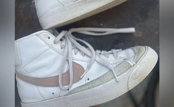 Women’s Nike Blazers ‘77 White and Pink High-Top Sneakers Vintage Classic Sz9 - Image 12