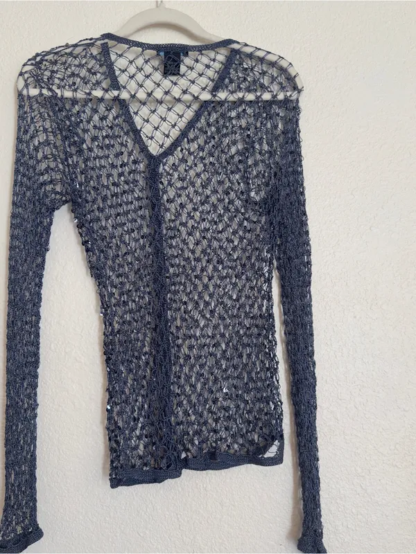 Vintage takeout knit cardigan sweater - Image 9