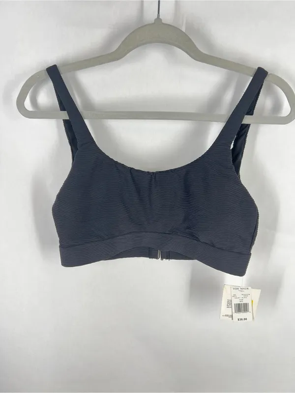 Cyn & Luca Black Ribbed Bikini Top Size M NWT Size M - Image 2