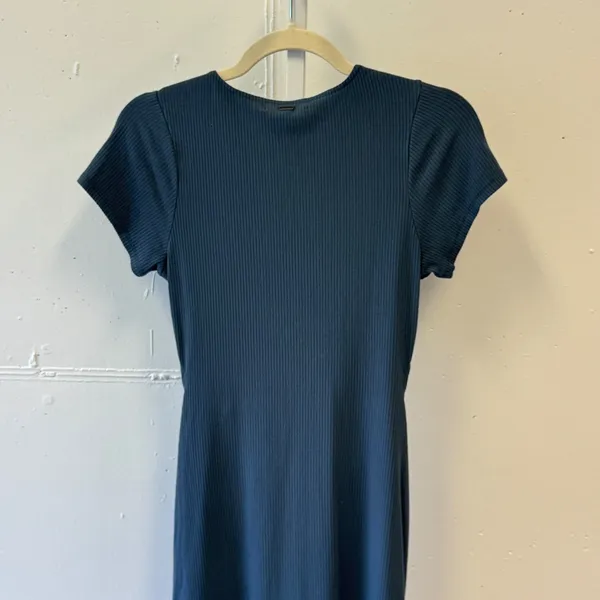 O'Neill Blue Ribbed O-Ring Cutout Mini T-shirt Dress‎ Short Sleeve Small Stretch - Image 5