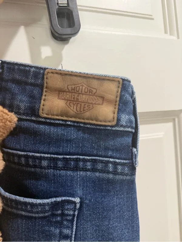 Harley-Davidson Women’s Blue Denim Bootcut Jeans Size 33 Petite - Image 5