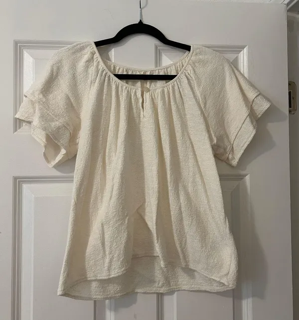 Madewell White Blouse Short Sleeve - Image 2
