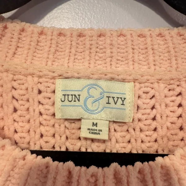 Jun &‎ Ivy pink and black colorblock sweater - Image 2