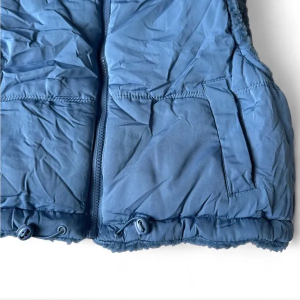 Dry Goods Blue Reversible Sherpa Vest - Image 7